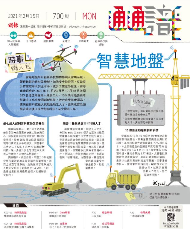 《明報通通識》700期 時事懶人包：智慧地盤